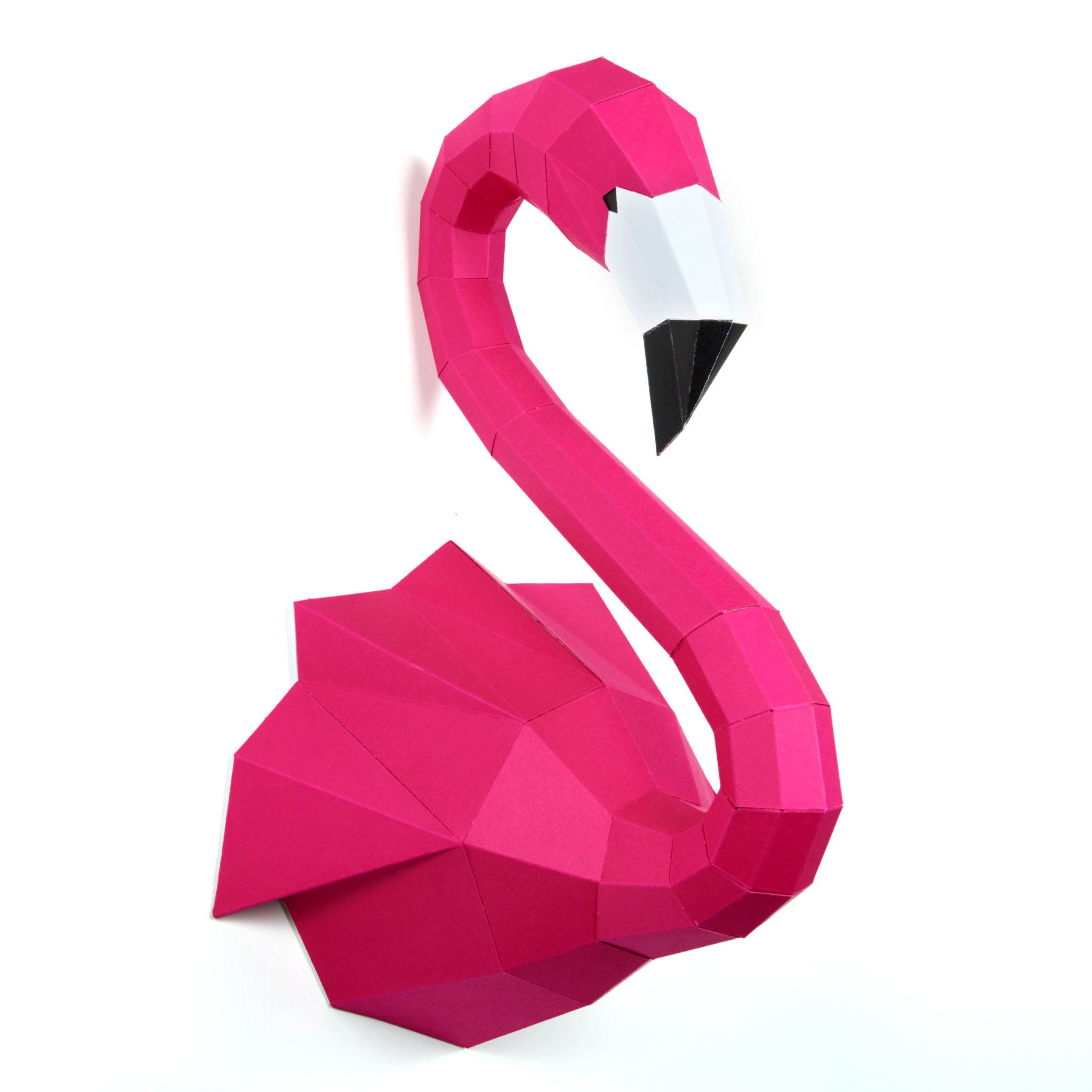Flamant rose en papier 3D