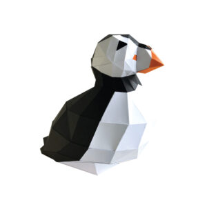 Macareux en papier 3D