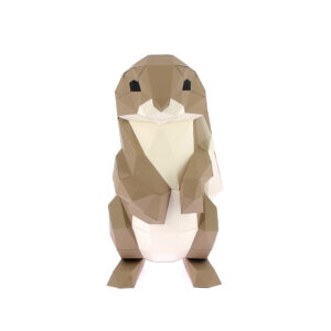 Lapin debout en papier