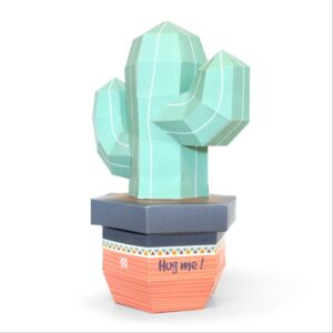 Cactus en papier 3d