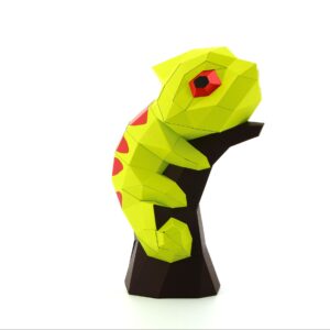 Cameleon en papier 3D