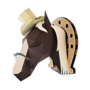 Cheval en papier 3D