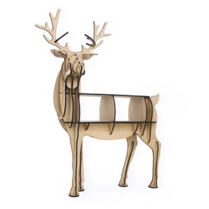 Cerf étagère bois