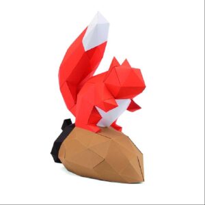Gédéon l'écureuil en papier 3d