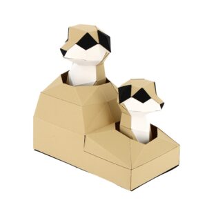 Suricates en papier 3D