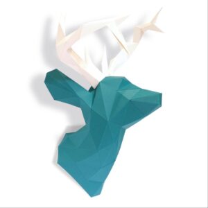 Tête de cerf en papier 3d