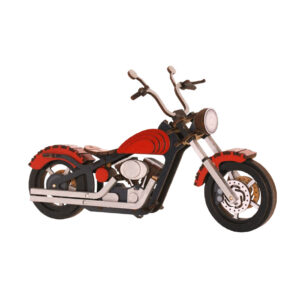 Motocyclette en bois