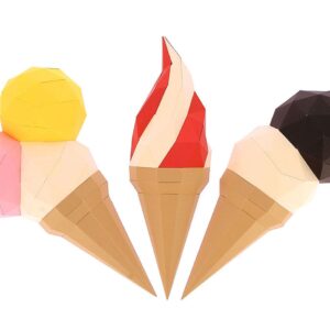 Trio glace en papier