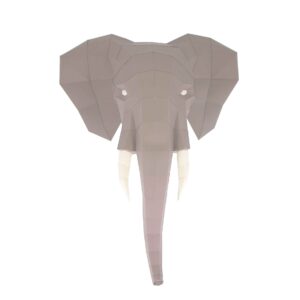 Tête d'éléphant en papier