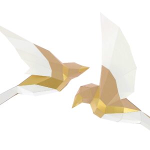 2 Oiseaux en papier 3D