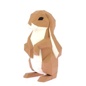 Lapin debout en papier